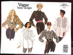 2945 EZ VOG LOOSE LS SHAPED BAND BLOUSE LACE OR NOT PATTERN 6-10